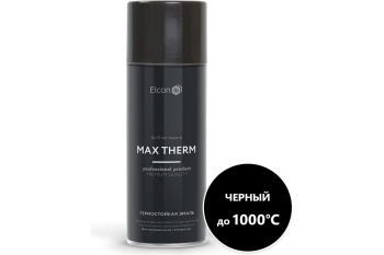 Эмаль Элкон термостойкая Max Therm черная для мангалов аэрозоль 1000 С 520мл